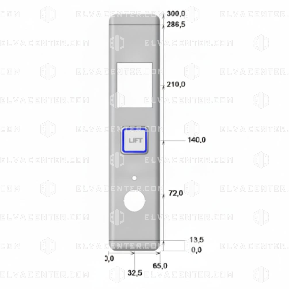 DMG, (Stock EC) LOP: Surface-mounted - Gilda TM - 65x250 - BL dual light - cut-out for display & key