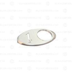 OTIS, Chicklet Chrome Satin Gen2 - engraved “1” with Braille (insert plate, item 28939)