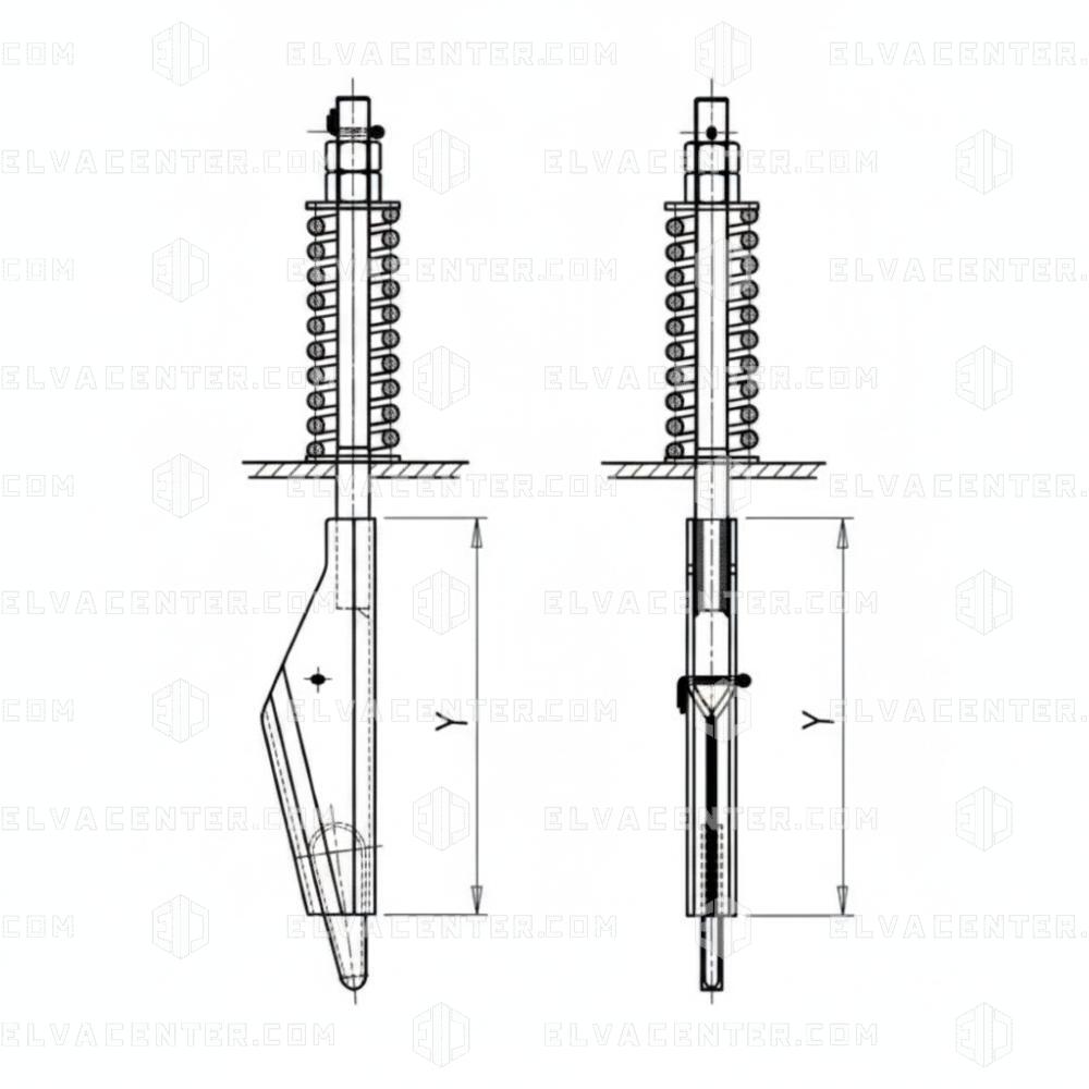 PFB, cable wedge clamp: CK2M – D 9-11, with spring LOAD 420 kg