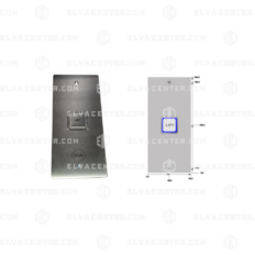 DMG, LOP: Flush-mounted - flat plate - 90x200 - BL dual light - blue/white - "LIFT" - logo FAIN