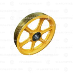 Otis, traction sheave Ø 750 x 161 mm - 6 x  Ø16 mm - S90° - 18ATF